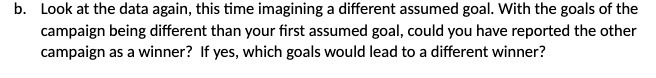  b. Look at the data again, this time imagining a different