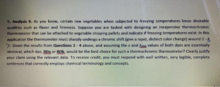  question 5 please :) 5. Analysis II. As you know, certain