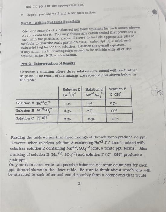 data given in table on page 2) 1. Two possible net tonic