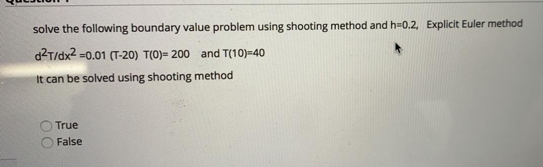  solve the following boundary value problem using shooting method and h=0.2,