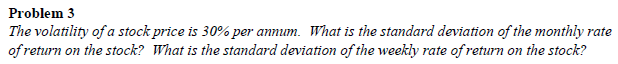  For all problems where a risk free rate or a dividend