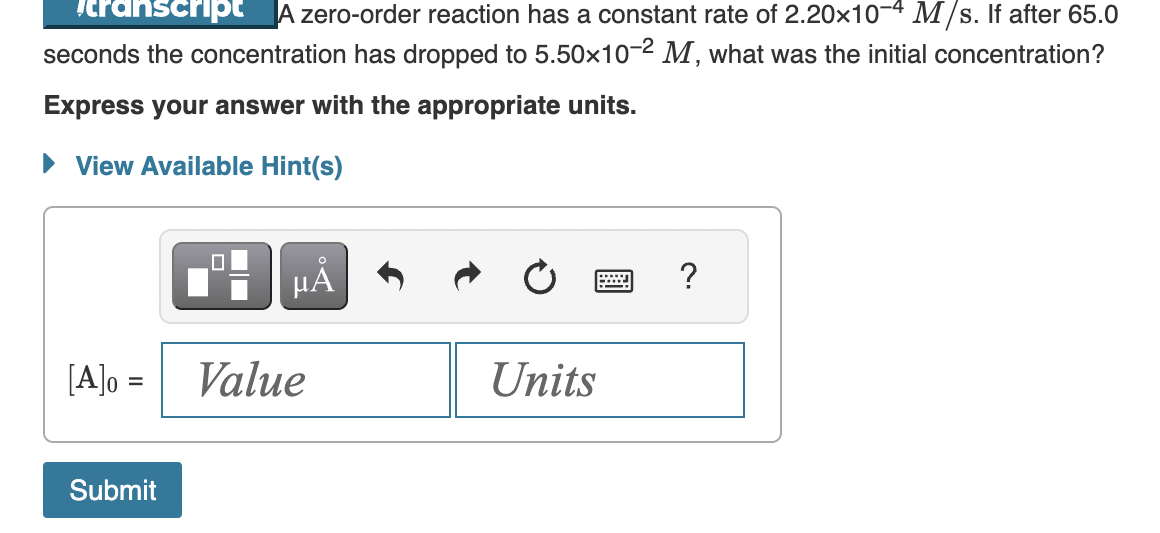concentration be after 20.0 minutes? Express your answer with the appropriate units.