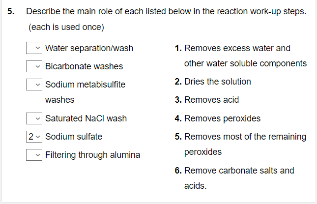 to their products. Mark all others as no reaction. alkene alcohol ester