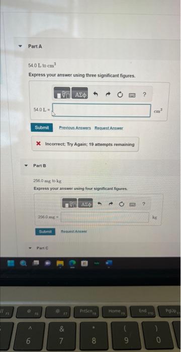 54.0L to cm3 Express your answer using three significant figures. X
