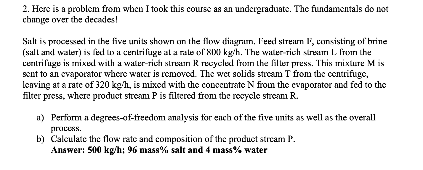 2. Here is a problem from when I took this course