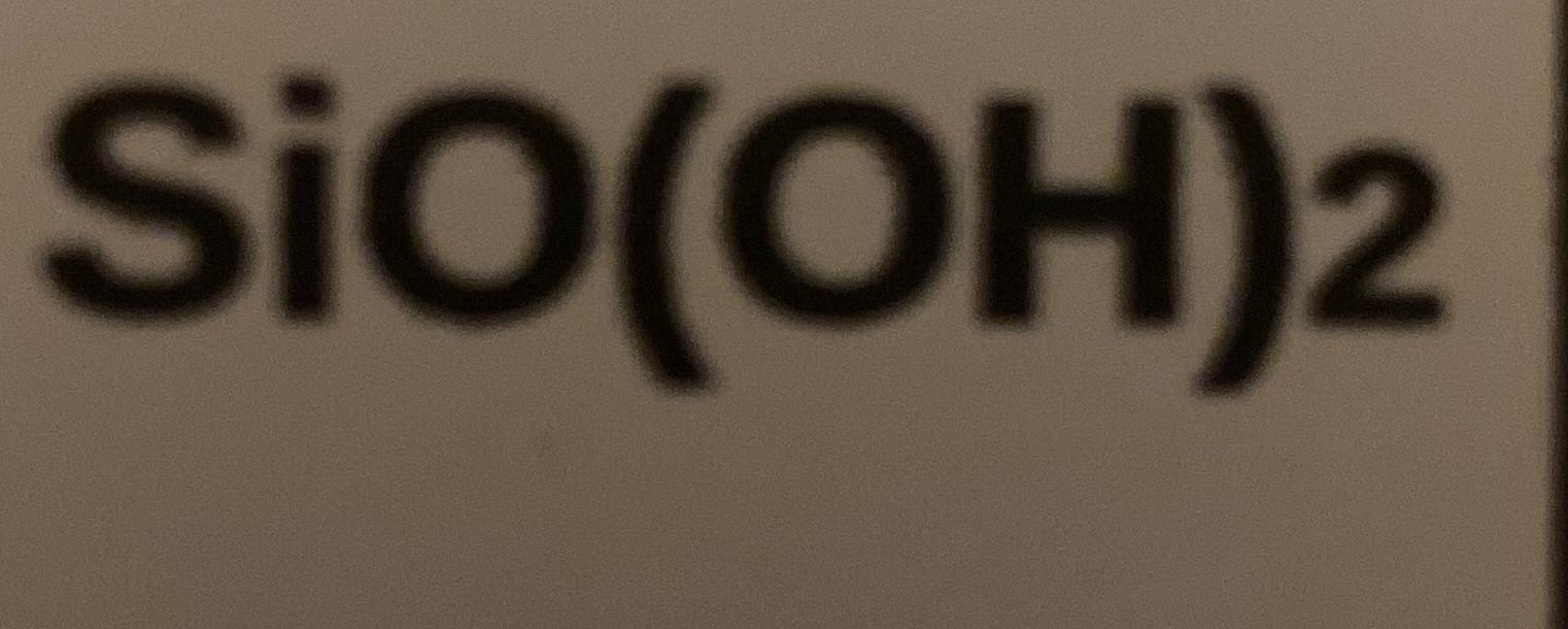  SiO(OH)2 