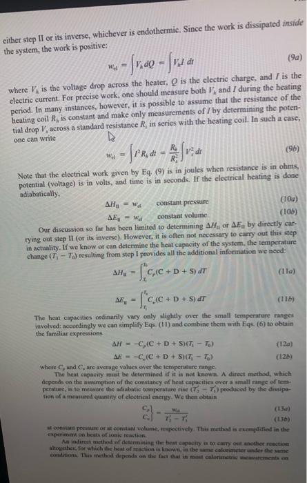 of the Cyclopropane Ring 8. Heats of lonic Reaction PRINCIPLES OF CALORIMETRY