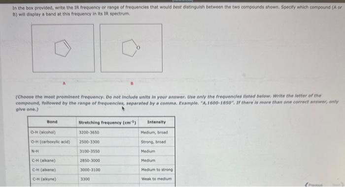  in the box provided, write the li frequency or range of
