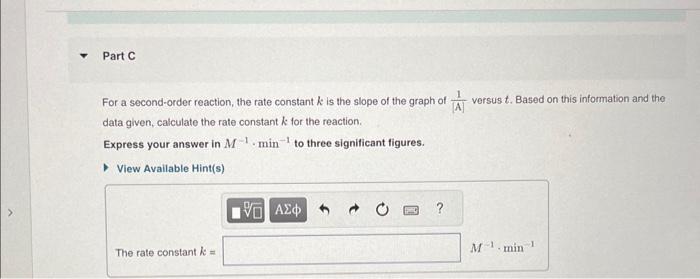  For a second-order reaction, the rate constant k is the slope