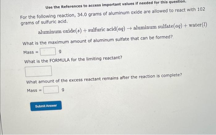  Use the References to access important values ir allowed to react
