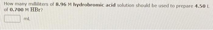 liters of a solution of molarity M is given by molessolute=MV It