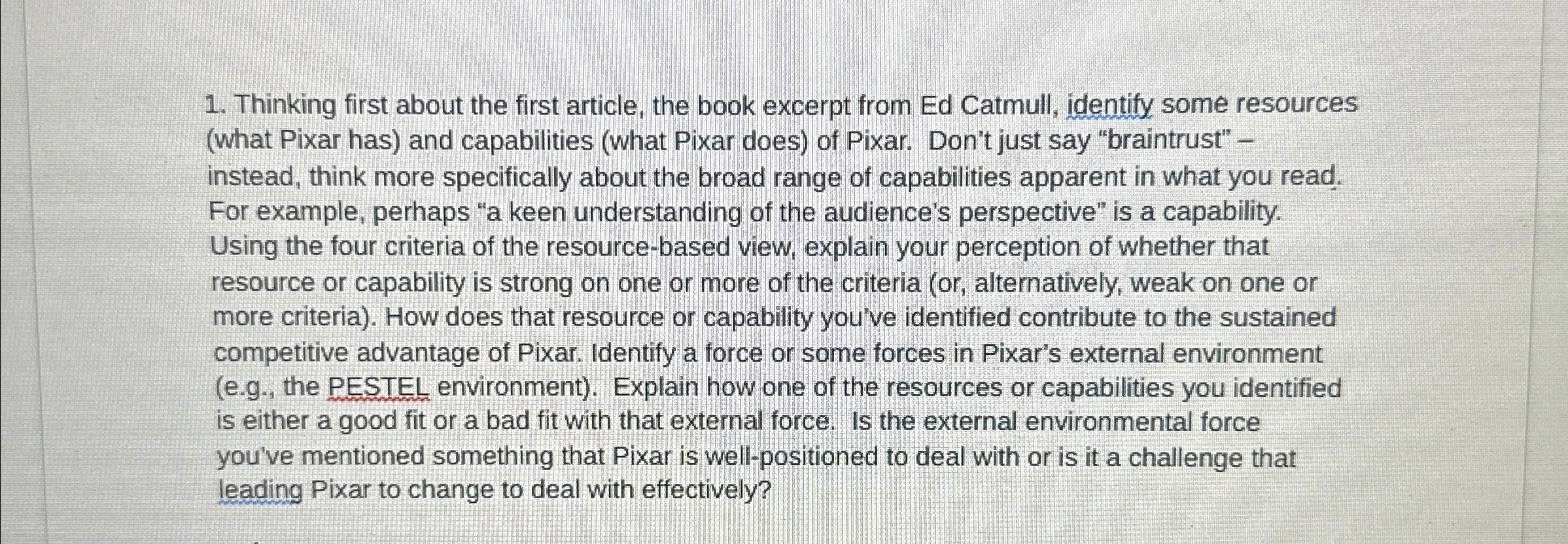  Thinking first about the first article, the book excerpt from Ed