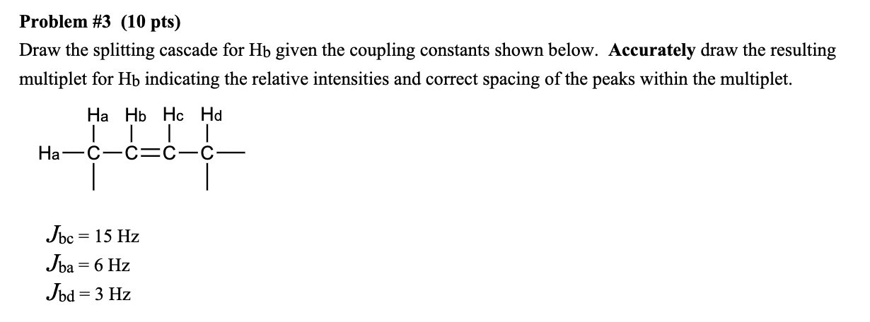  Problem #3(10 pts) Draw the splitting cascade for Hb given the