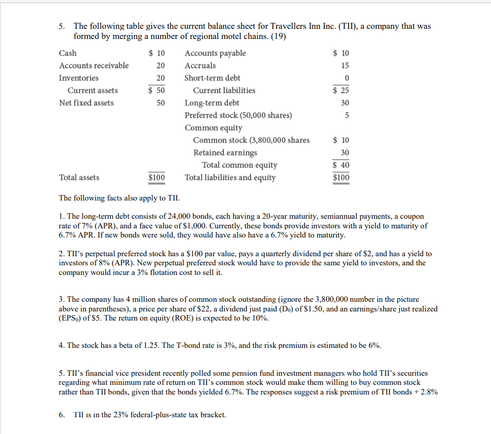 by TII as a financial analyst and that your boss, the treasurer,