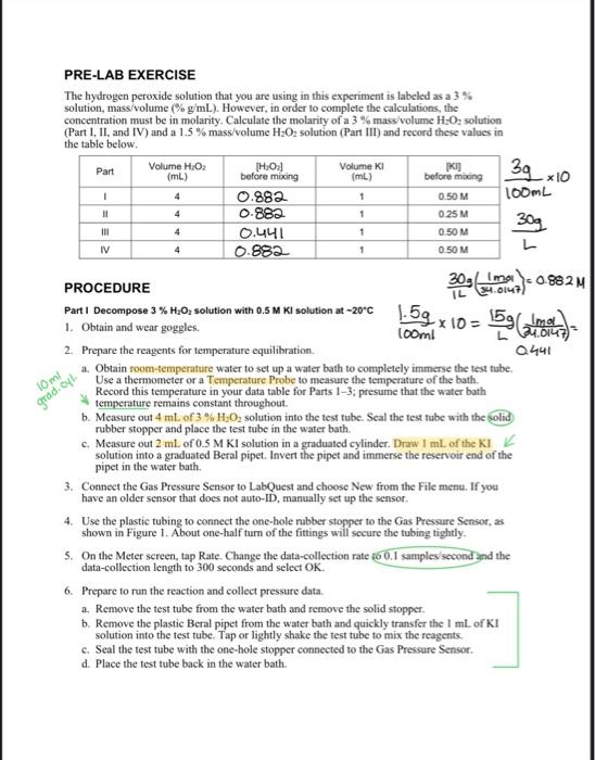 this experiment, you can convert the initial rate as measured in KPa2/