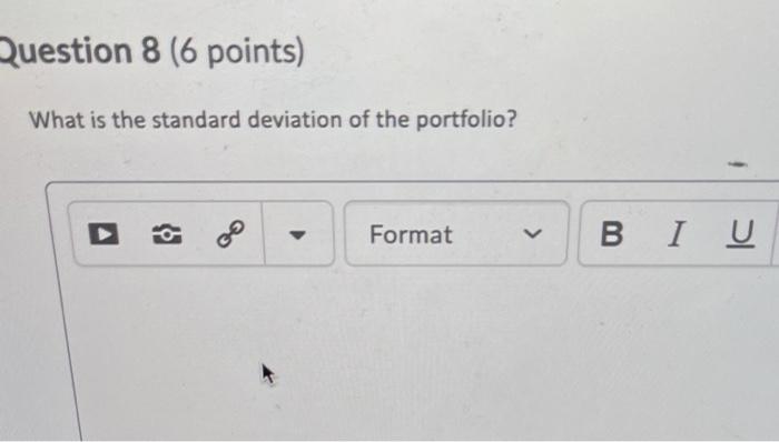 points) 18 Calculate the variance of each asset. 21 A 10 Format