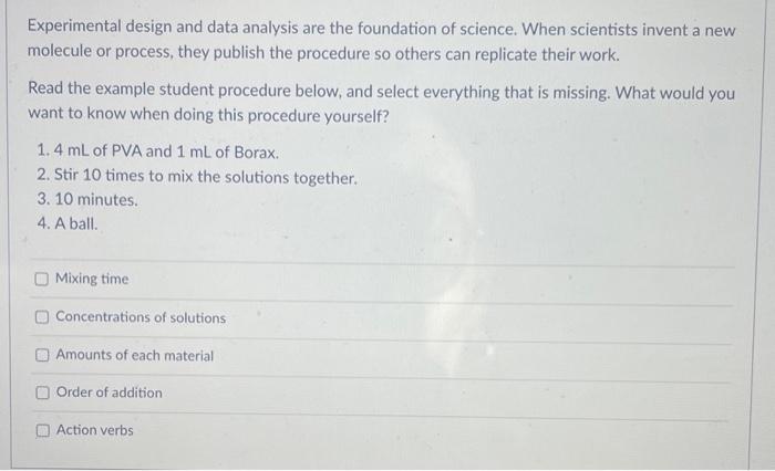  please help me 1) 2) Experimental design and data analysis are