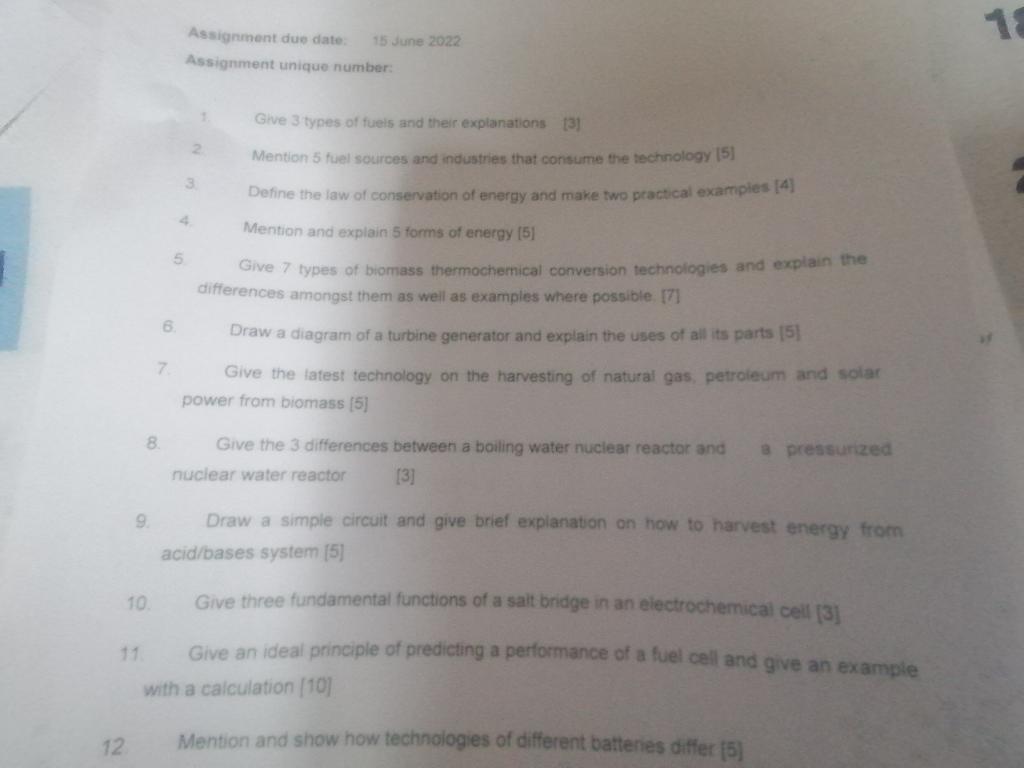 1 Assignment due date: 15 June 2022 Assignment unique number: 2