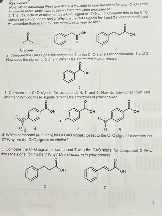 please help! and could you explain. Resonance Note: When answering these questions,