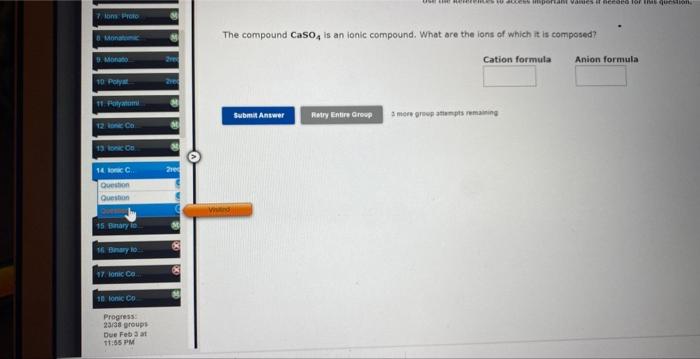 qurstion. The compound CrF3 is an lonic compound. What are the lons