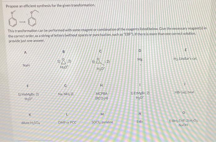  Propose an efficient synthesis for the given transformation. This transformation can