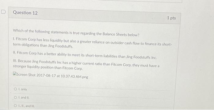 Shot 2017-08-17 at 10.37.43 AM.png and quick ratio 1 pts D Question