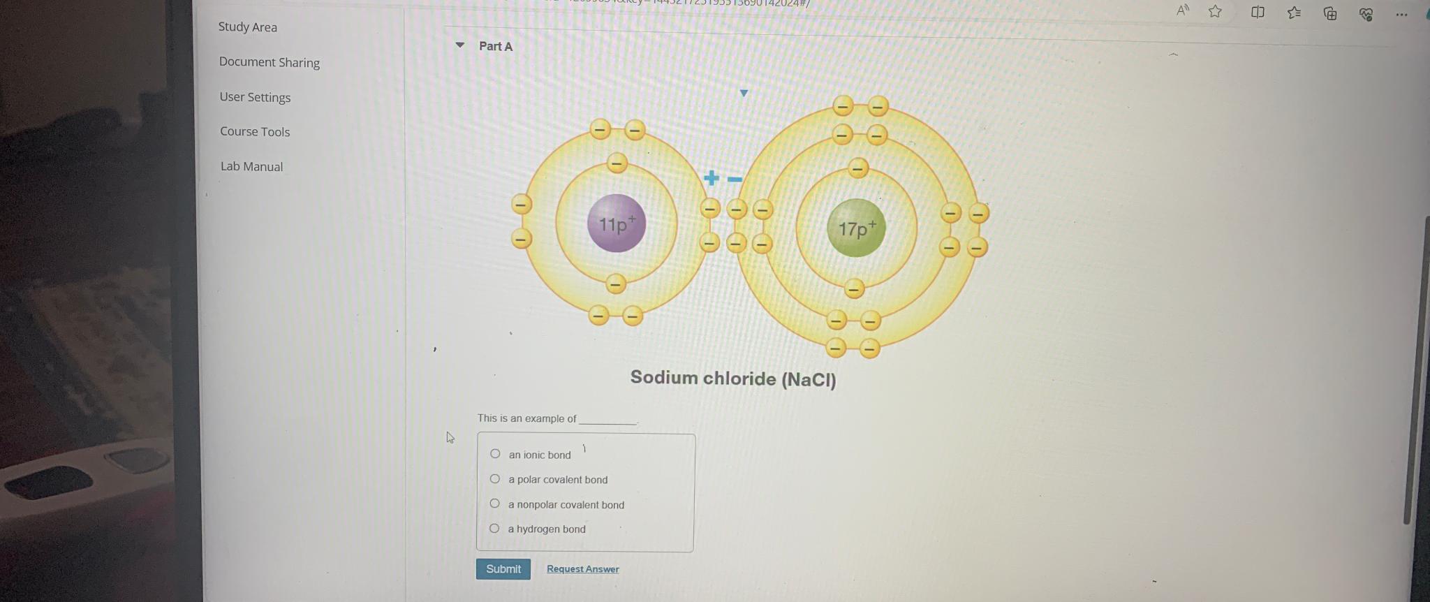  Study Area Document Sharing User Settings Course Tools Lab Manual Sodium