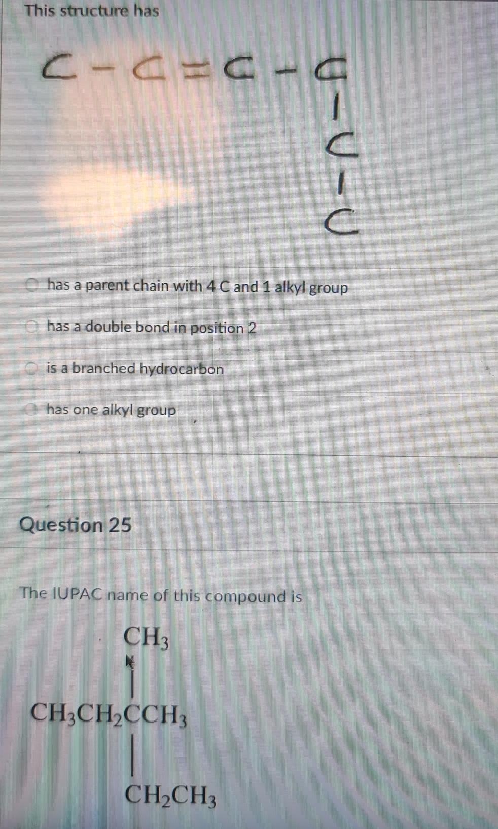  This structure has has a parent chain with 4C and 1