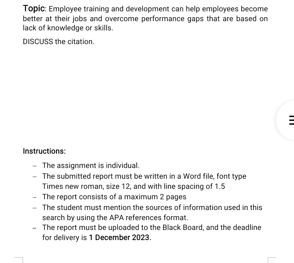 Give me the complete solution Topic: Employee training and development can help