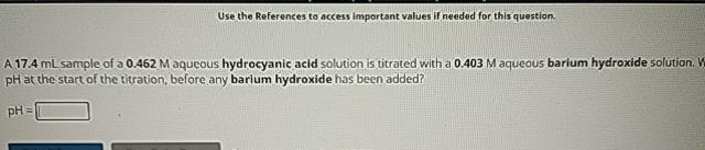  Use the References to access important values if needed for this