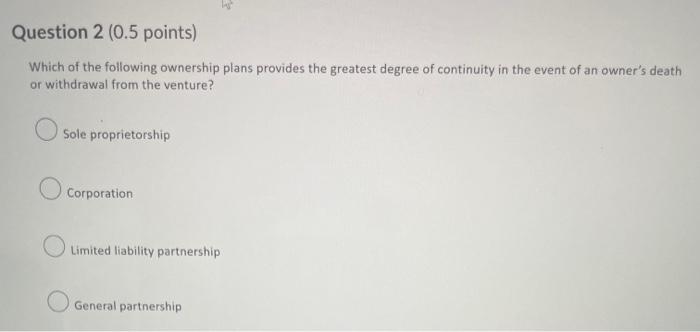 likely be a good option in all of the following situations EXCEPT: