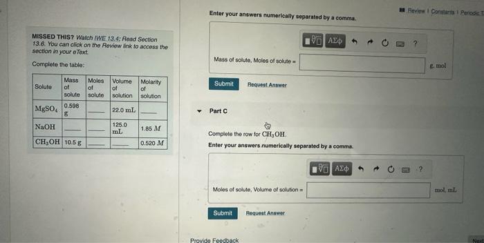 MgSO4 13.6. You can ollck an the Review link to access the