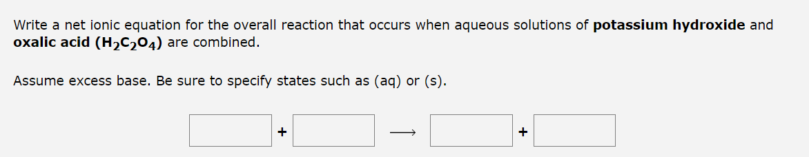 Please help with this chemistry problem Write a net ionic equation for