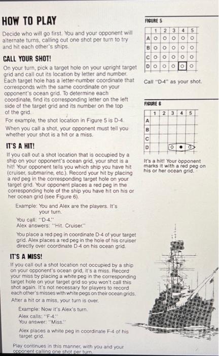 the first to sink all 5 of your opponent's ships. CONTENTS FIEURE