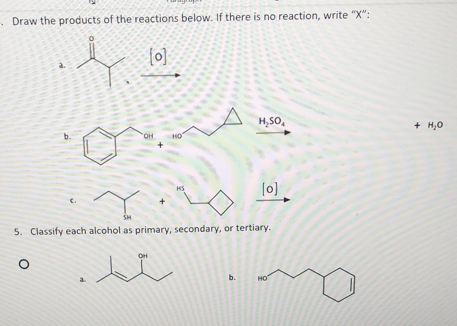 of the three shown to the right. b. Explain. - What alcohol