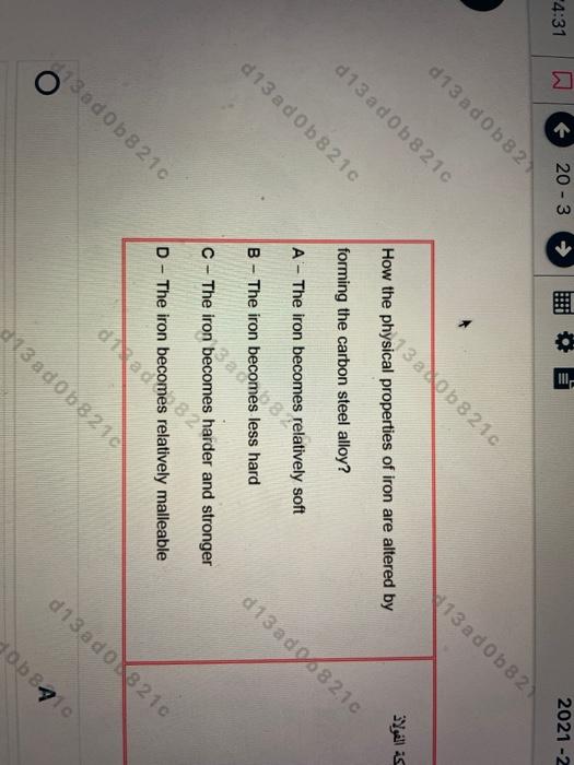 mass B - The increase d13 ado210 C-The classification of elements into