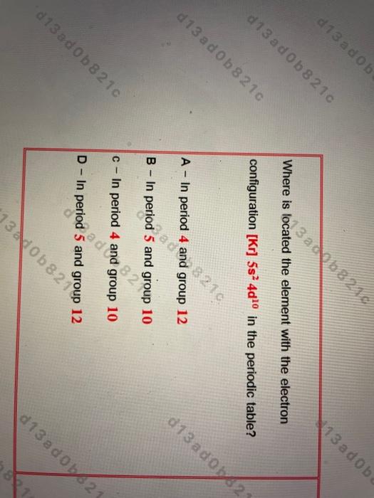 metals and nonmetals D - The classification of elements according to their