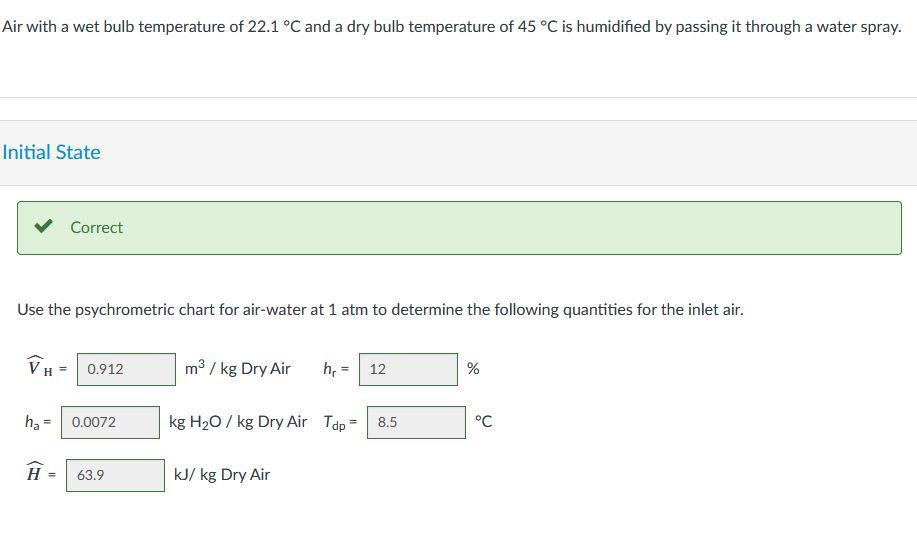 Please answer correctly and I will upvote! Air with a wet