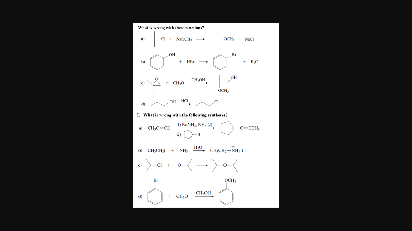 the following reactions: c) 2)CuCN1)NaNO2,H3O+ e) 1)KMnO4,NaOH, f) SN2HNO2SO4 g) +PhCH2ClAlCl3 h)