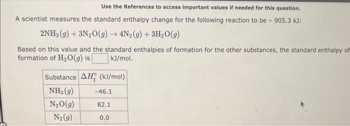  Use the References to access important values if needed for this