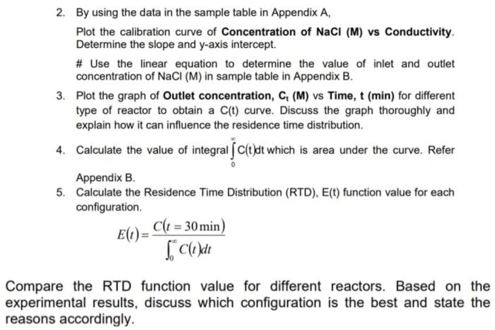  2. By using the data in the sample table in Appendix