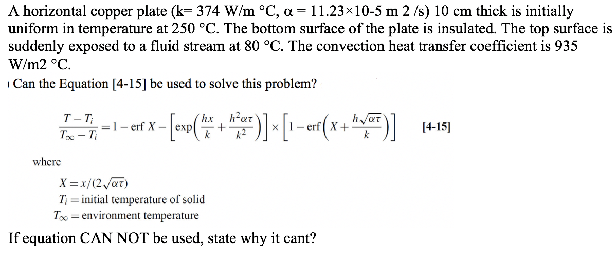 This class is Heat Transfer. Please help thank you, answer only needs