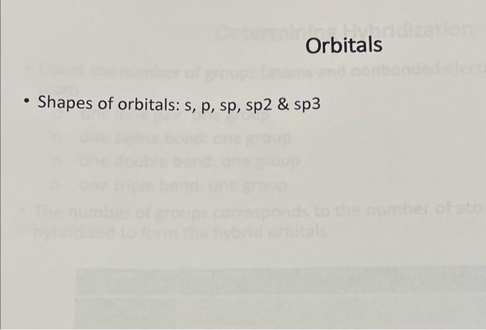 Hybridization - Shapes of orbitals: s,p,sp,sp2 \& sp3 Practice Questions Class exercise: