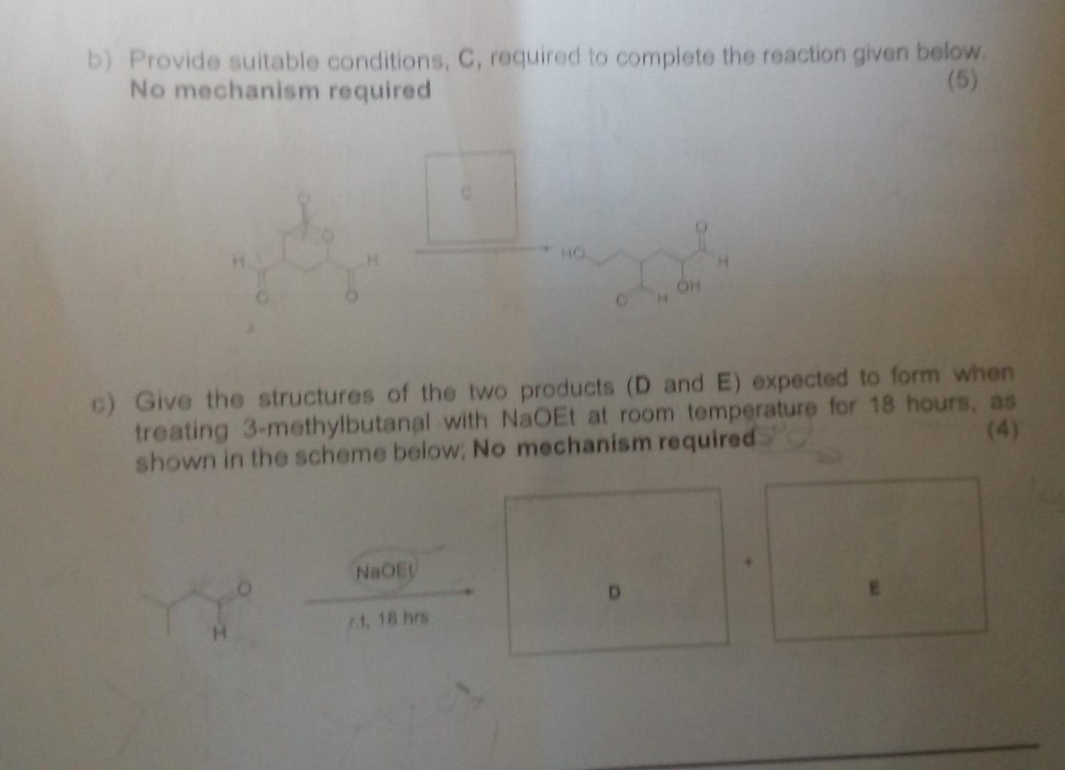 to (iii) 1. LDA 2. CH.CH.CH -78C A B (i) Which product