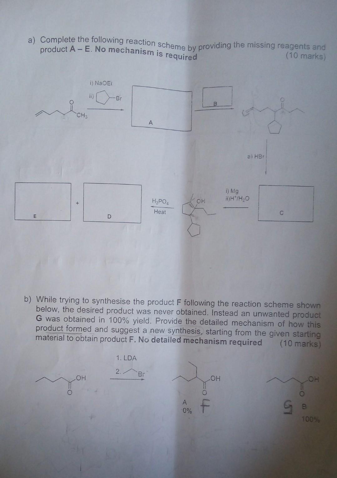 is likely to form under the conditions given on the scheme above?