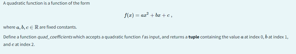 A quadratic function is a function of the form f(x)=ax2+bx+c where