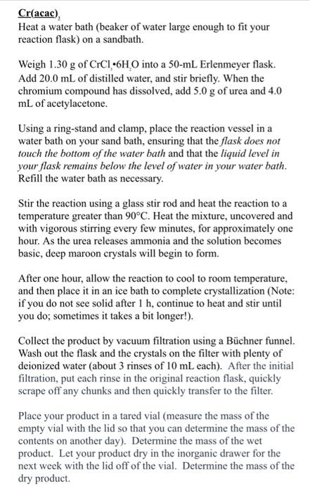 reactions. Write all reactions as balanced equations and include mass, MW, moles,