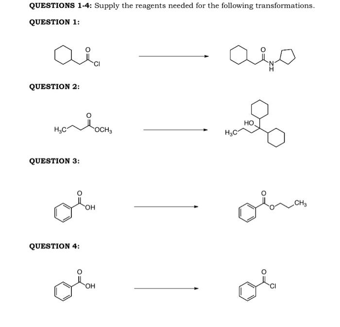 i will upvote, plz explain how u know which reagents to use