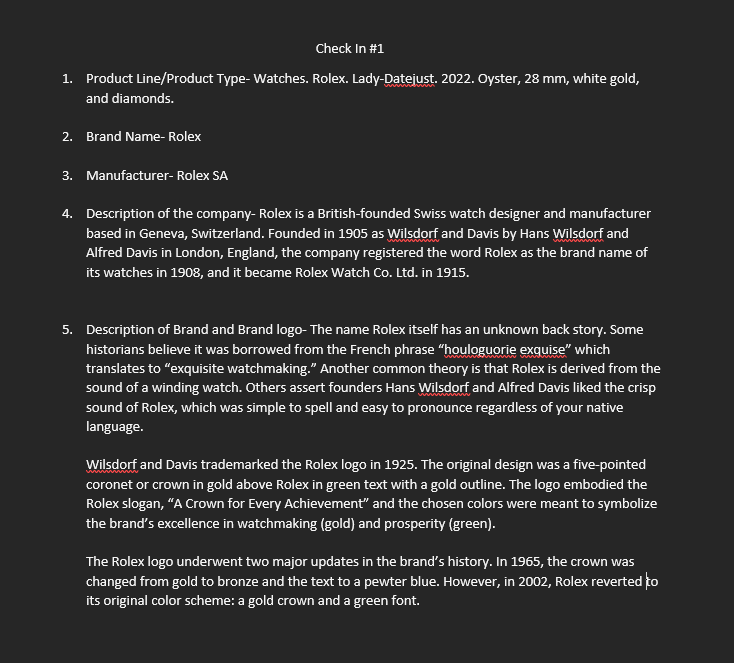 Use the information provided in Check Point #1 (IN ATTACHED FILE BELOW,