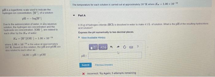  The tempecature for each solution is carned out at appeoxmatey z97